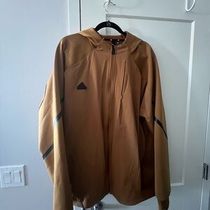 adidas Men's Tan Hooded Windbreaker